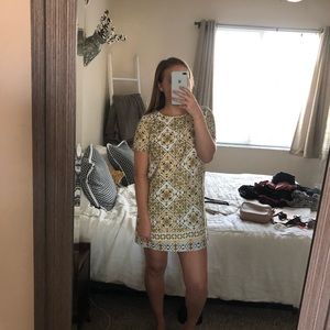Lulu’s Yellow Patterned Dress
